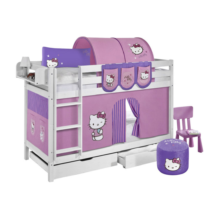Lilokids Hello Kitty Single Bunk Bed with Curtain Wayfair.ie